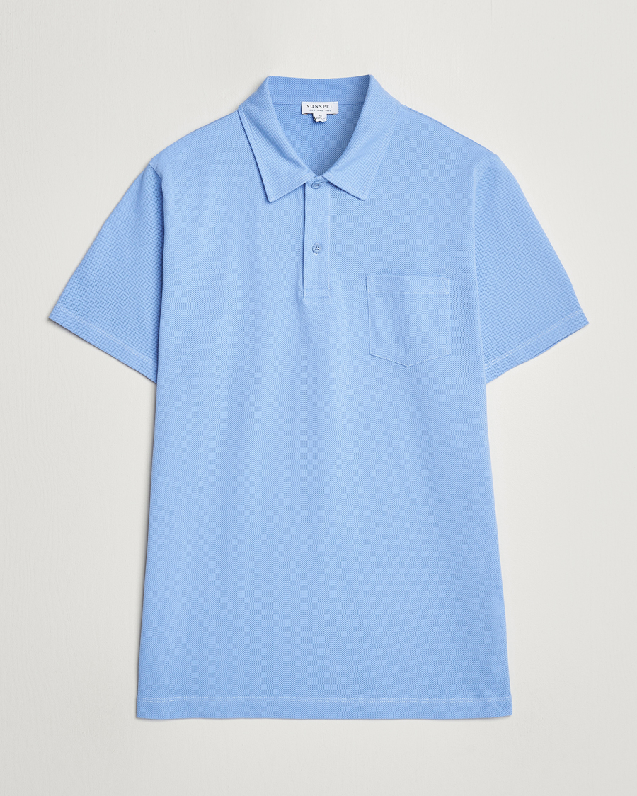 Homme | Polos | Sunspel | Riviera Polo Shirt Cool Blue