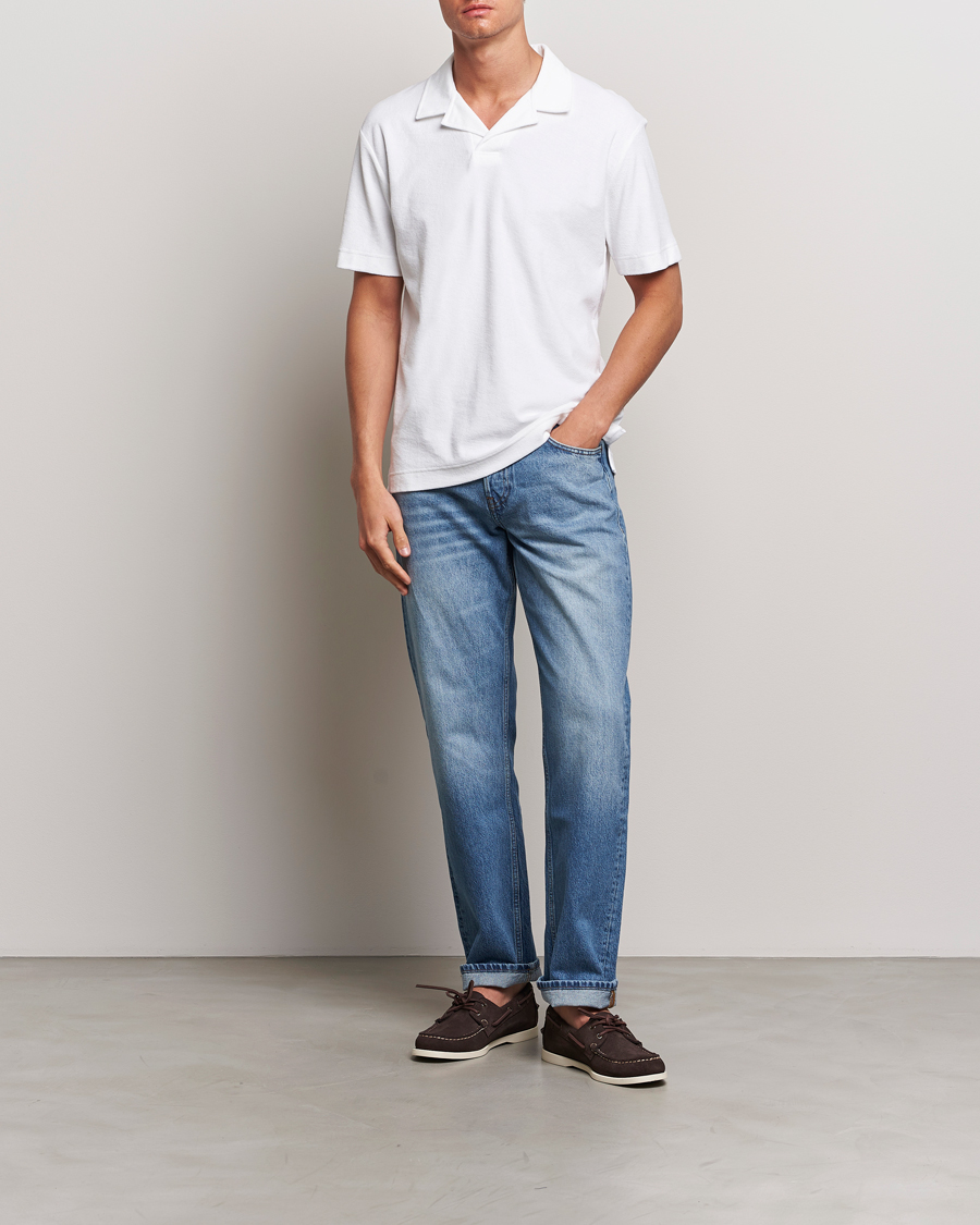 Homme | Polos | Sunspel | Terry Polo White