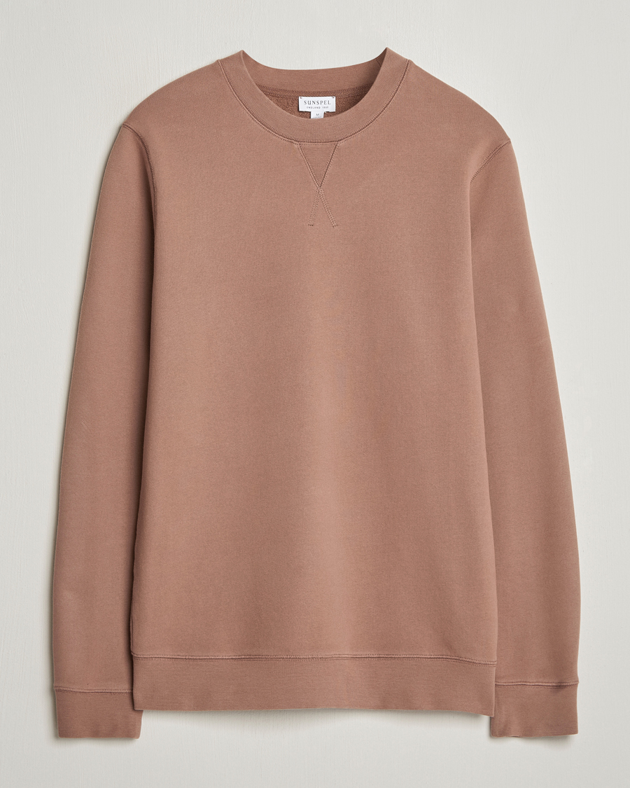 Homme | Pulls Et Tricots | Sunspel | Loopback Sweatshirt Dark Sand