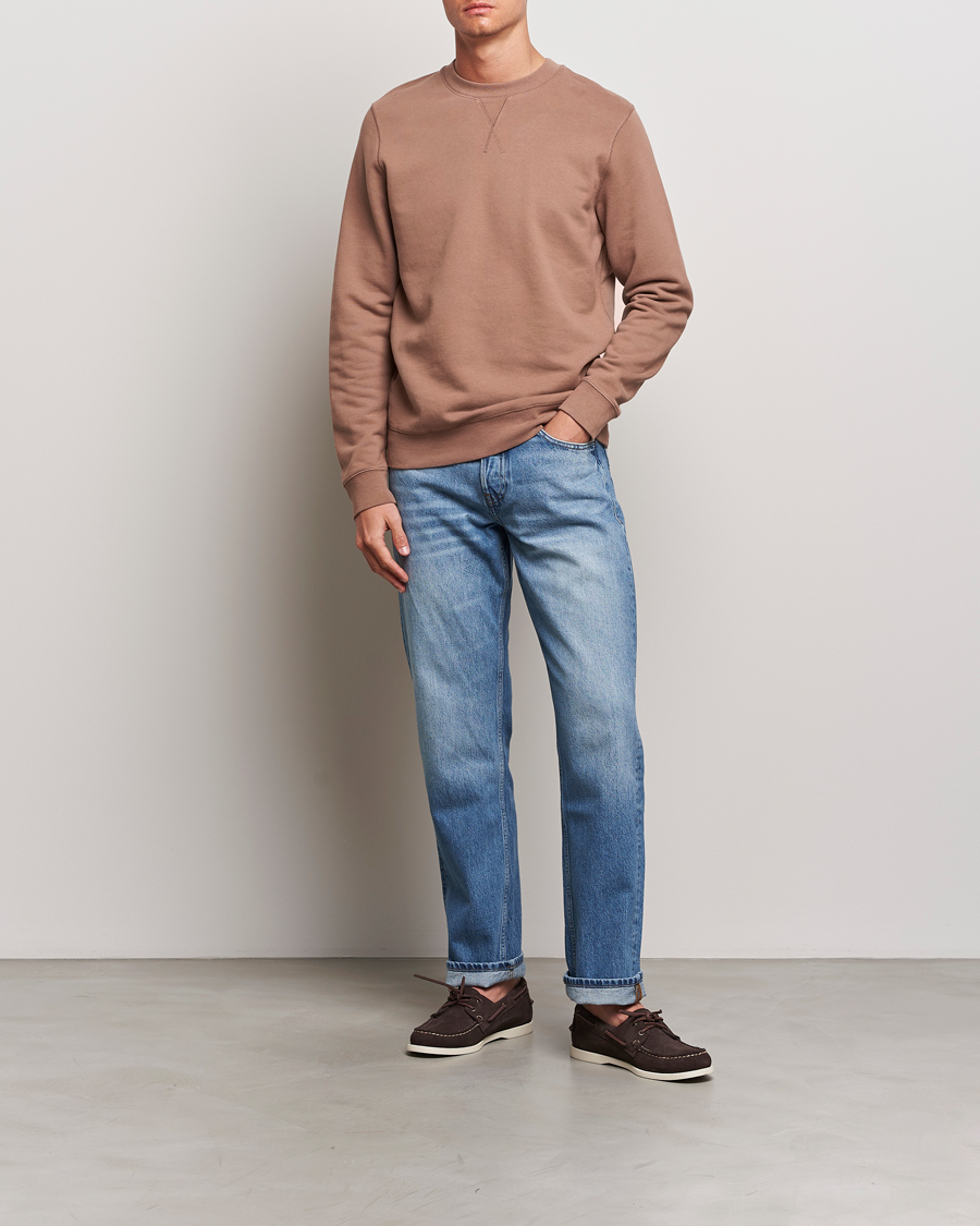 Homme | Pulls Et Tricots | Sunspel | Loopback Sweatshirt Dark Sand