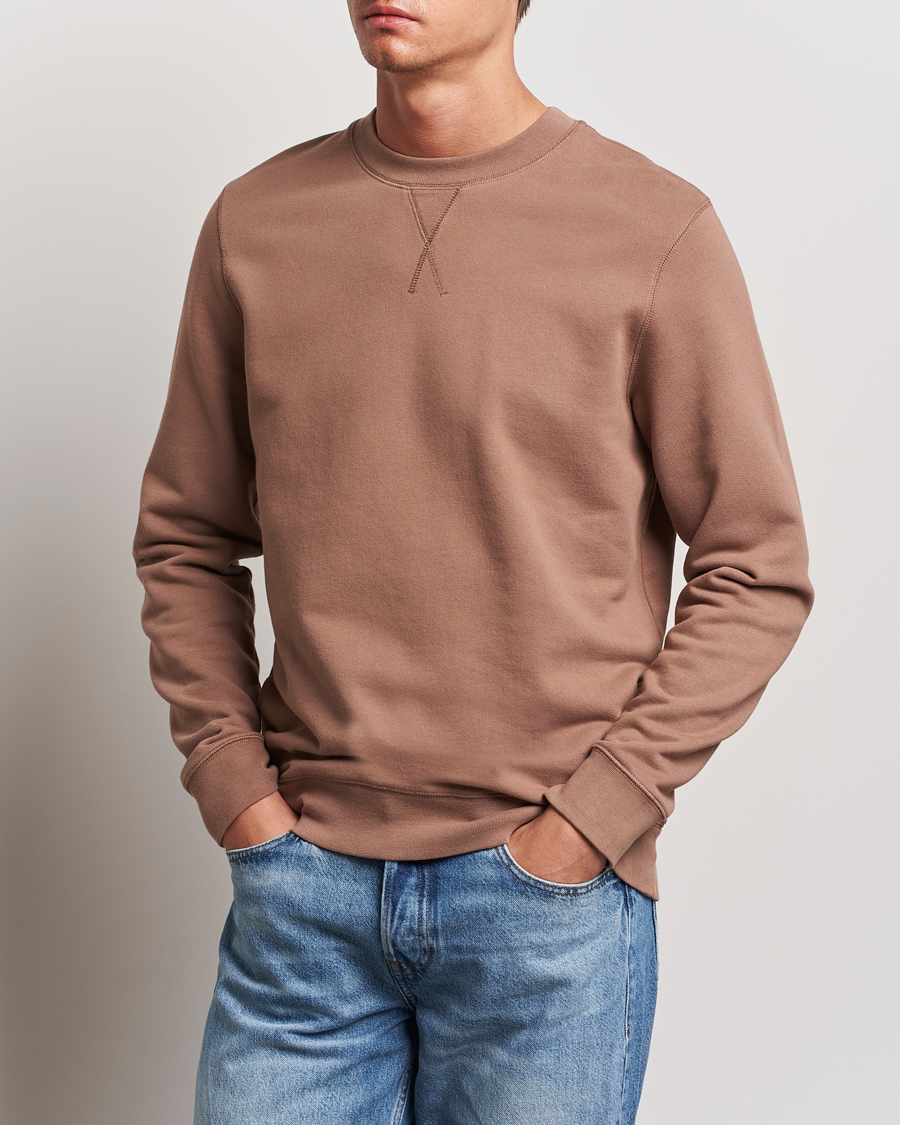 Homme | Pulls Et Tricots | Sunspel | Loopback Sweatshirt Dark Sand