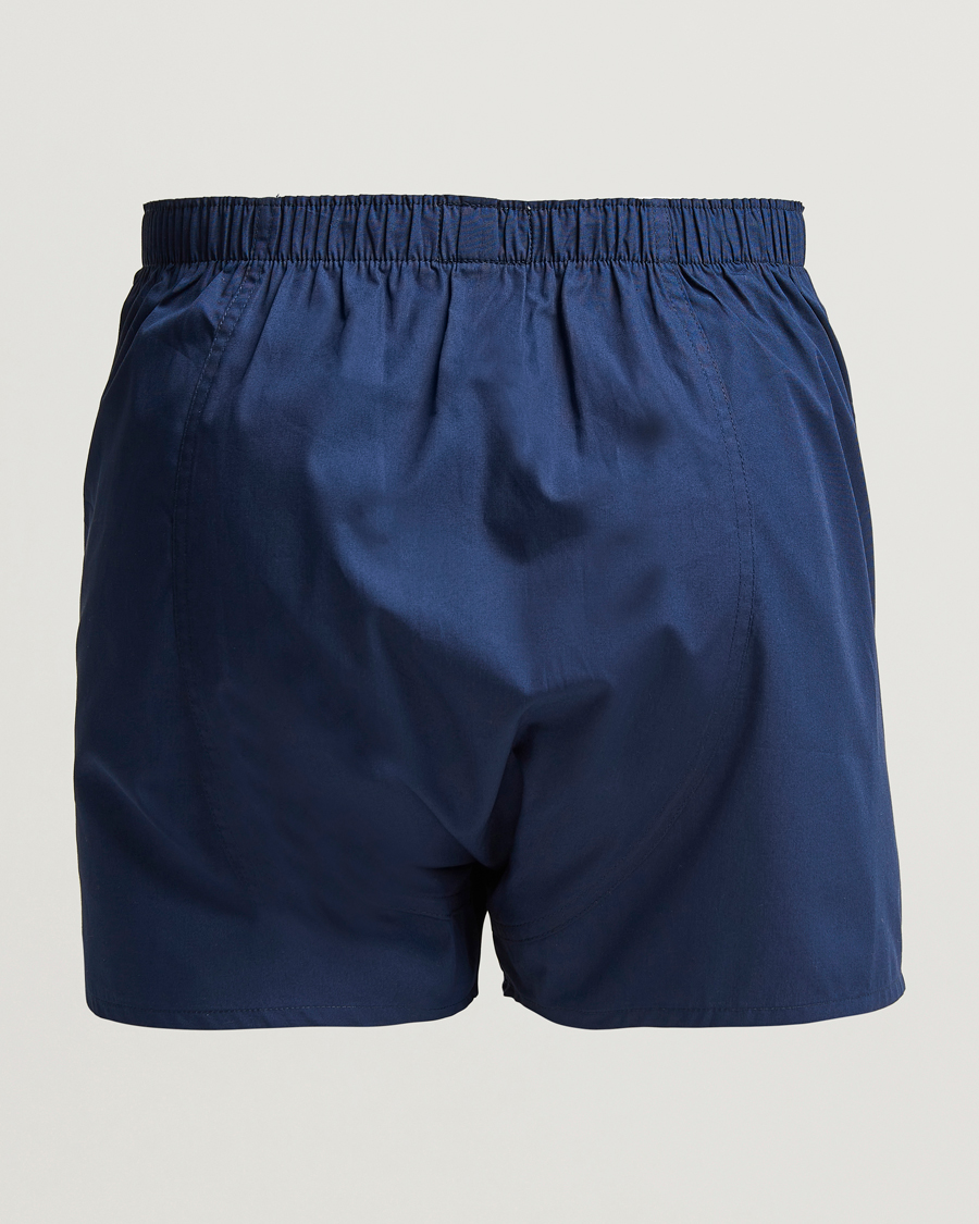 Homme |  | Sunspel | Classic Woven Cotton Boxer Shorts Navy