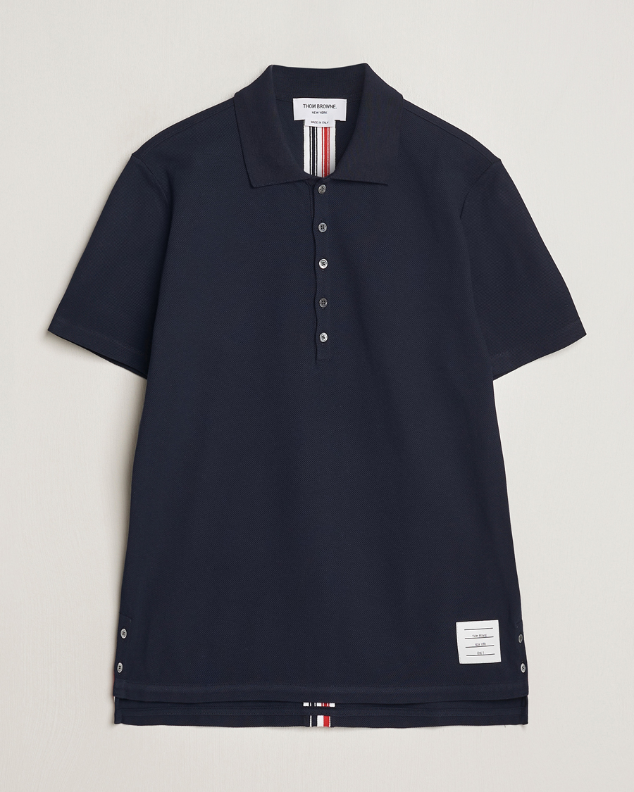 Homme | Polos | Thom Browne | Relaxed Fit Short Sleeve Polo Navy