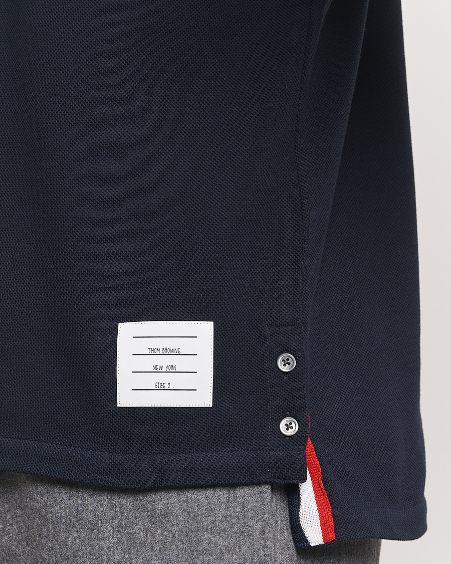 Homme | Polos | Thom Browne | Relaxed Fit Short Sleeve Polo Navy
