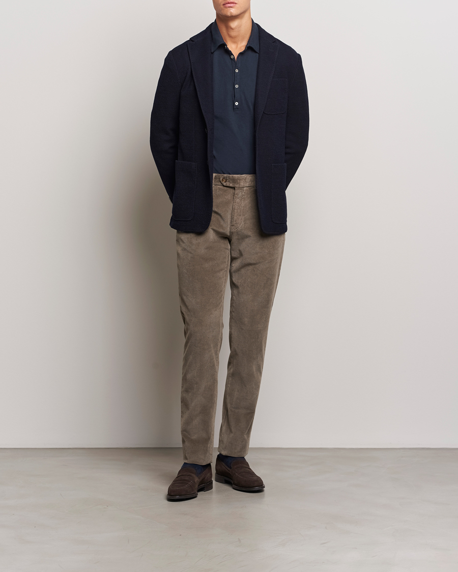 Homme | Blazers | Canali | Structured Wool Jersey Blazer Navy