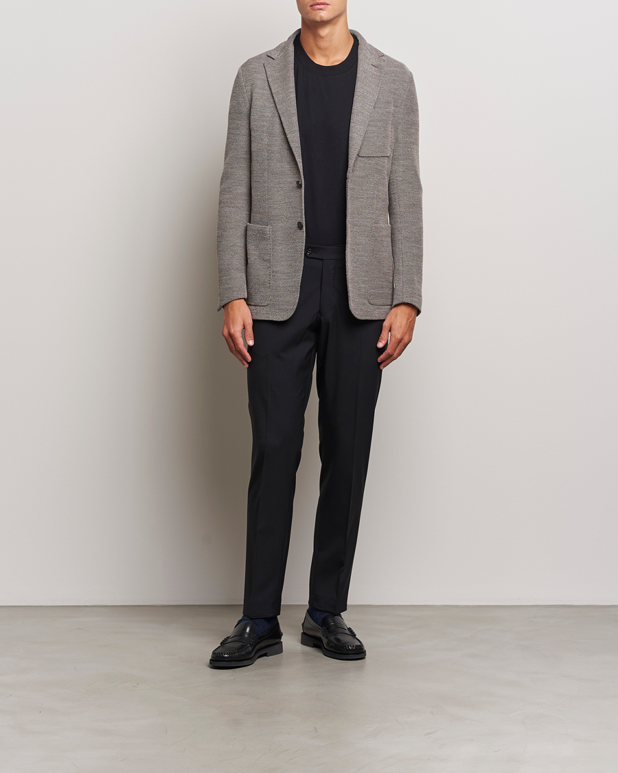 Homme | Blazers | Canali | Structured Wool Jersey Blazer Beige