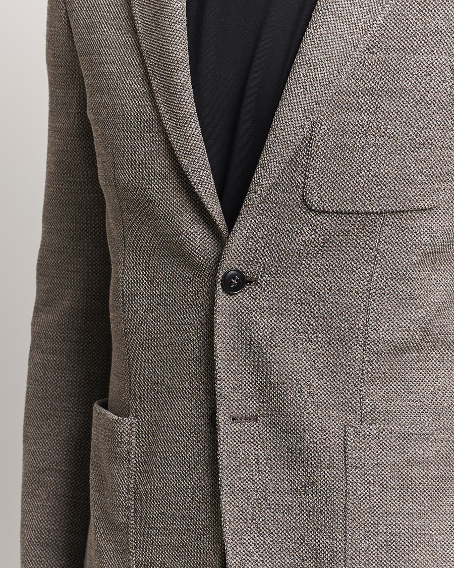 Homme | Blazers | Canali | Structured Wool Jersey Blazer Beige