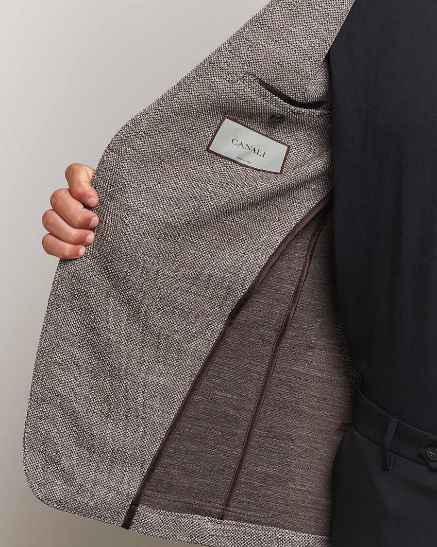 Homme | Blazers | Canali | Structured Wool Jersey Blazer Beige
