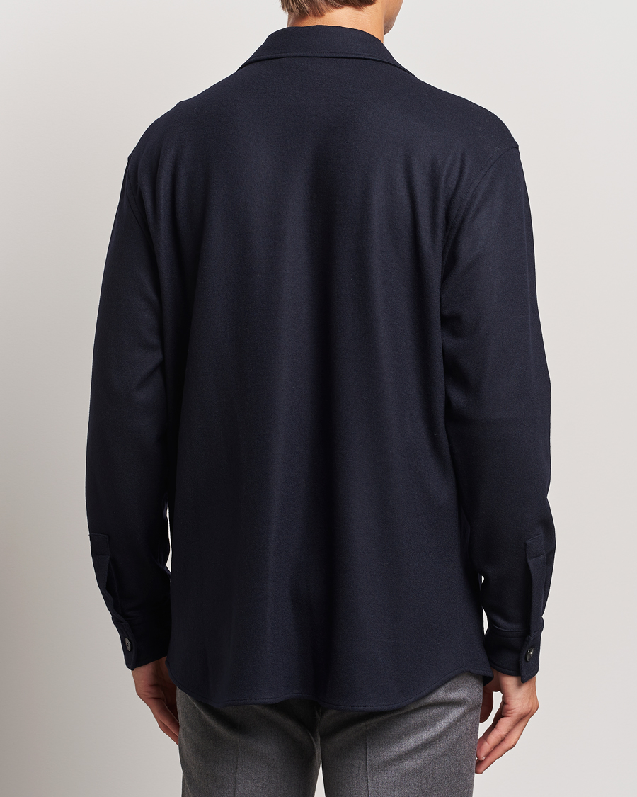 Homme | Manteaux Et Vestes | Canali | Wool Shirt Jacket Navy