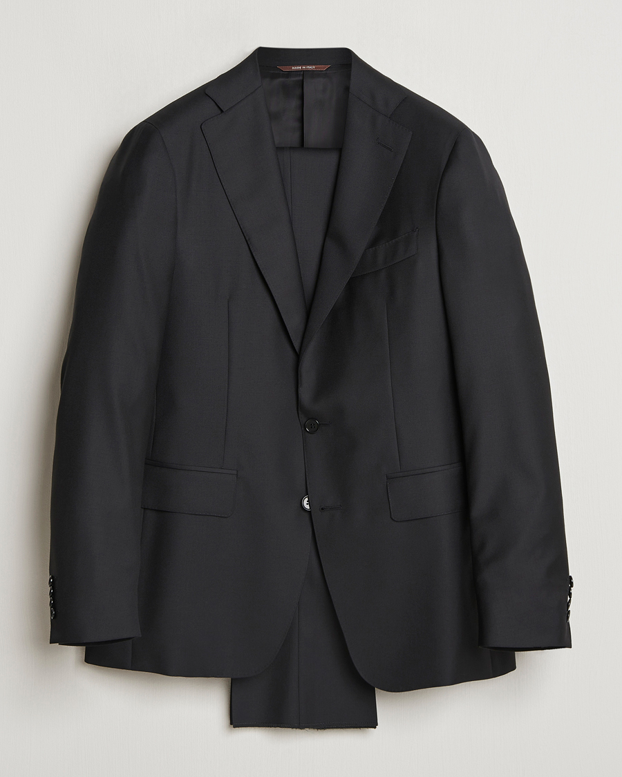Homme | Costumes | Canali | Super 130s Wool Capri Suit Black
