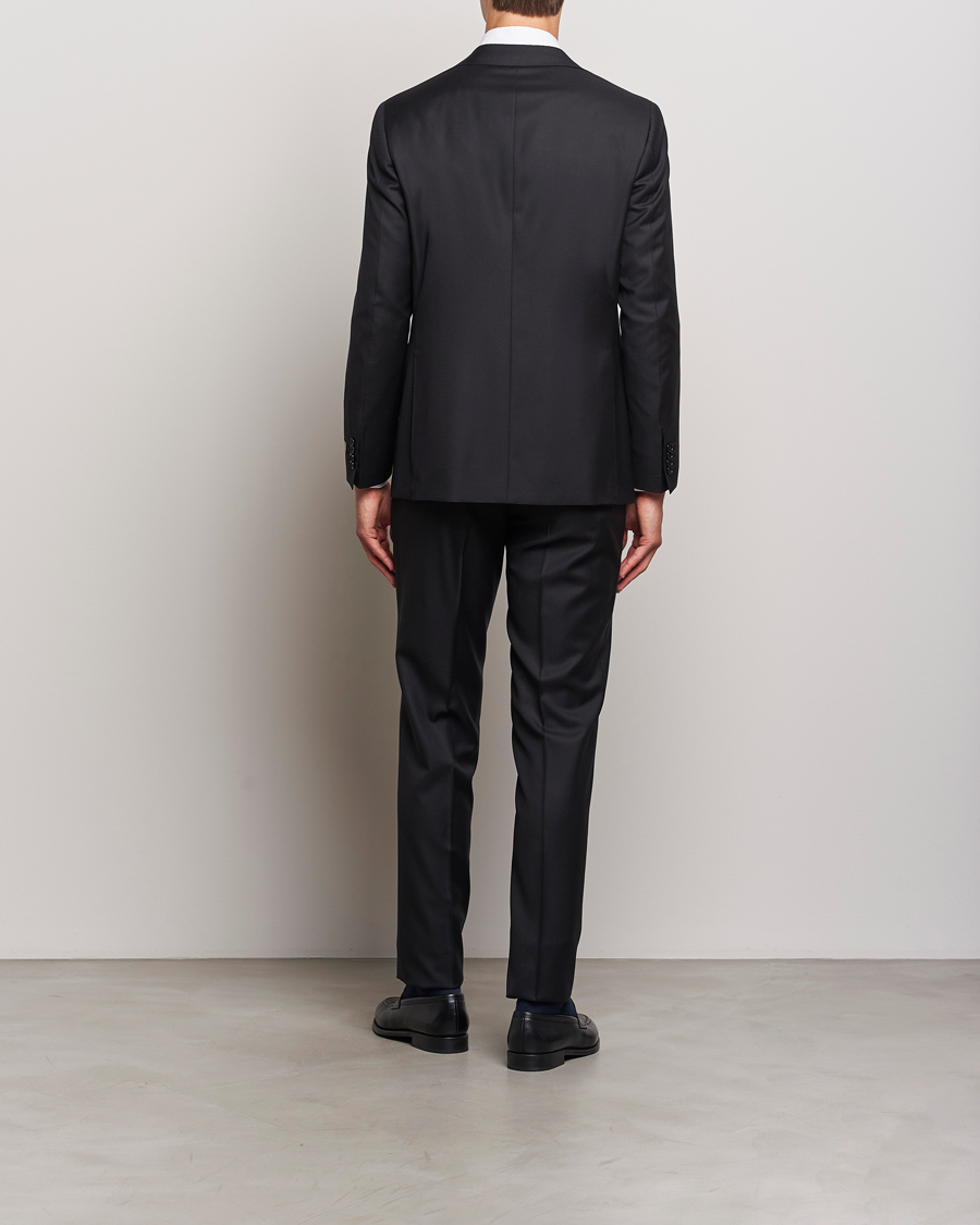 Homme | Costumes | Canali | Super 130s Wool Capri Suit Black