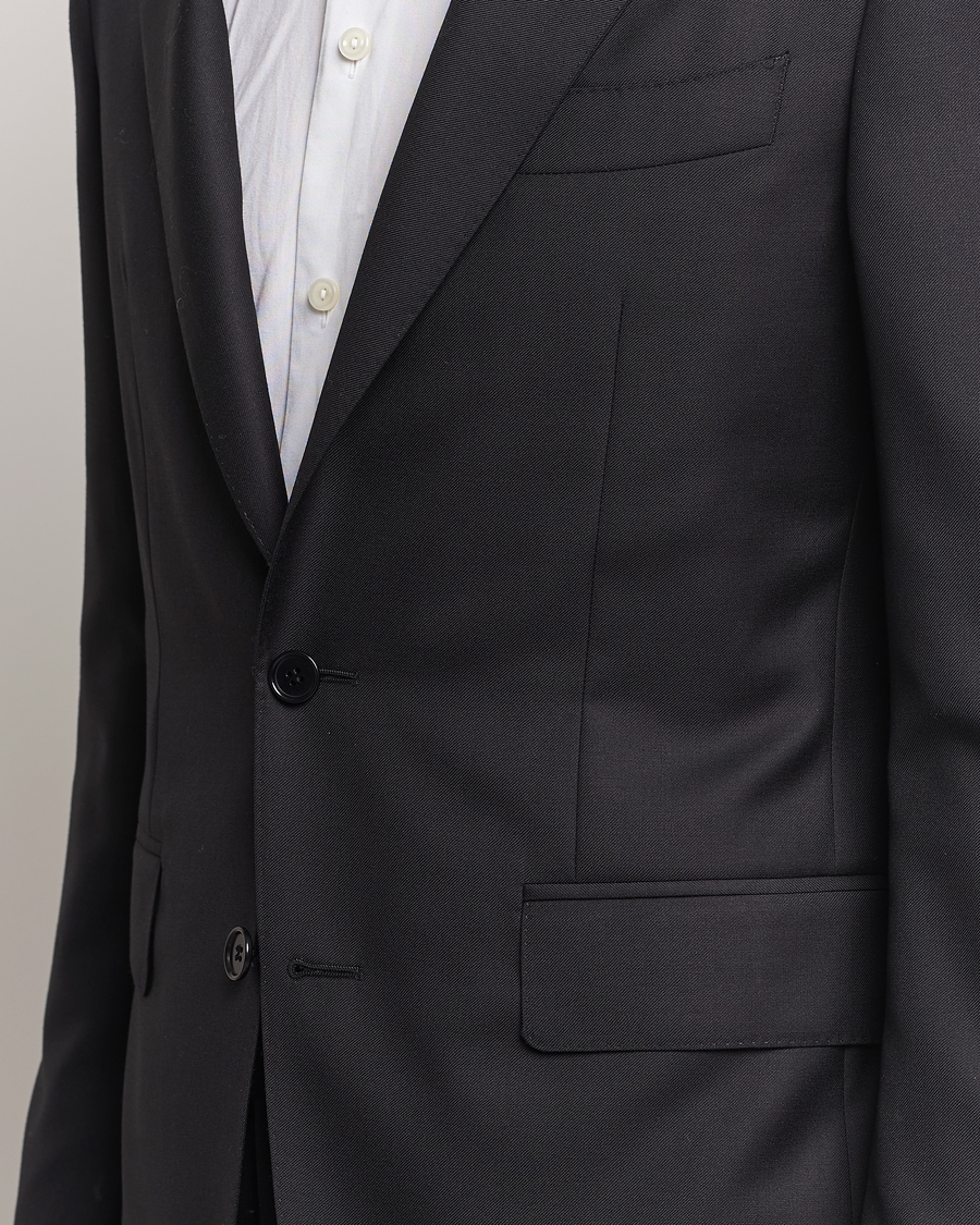 Homme | Costumes | Canali | Super 130s Wool Capri Suit Black