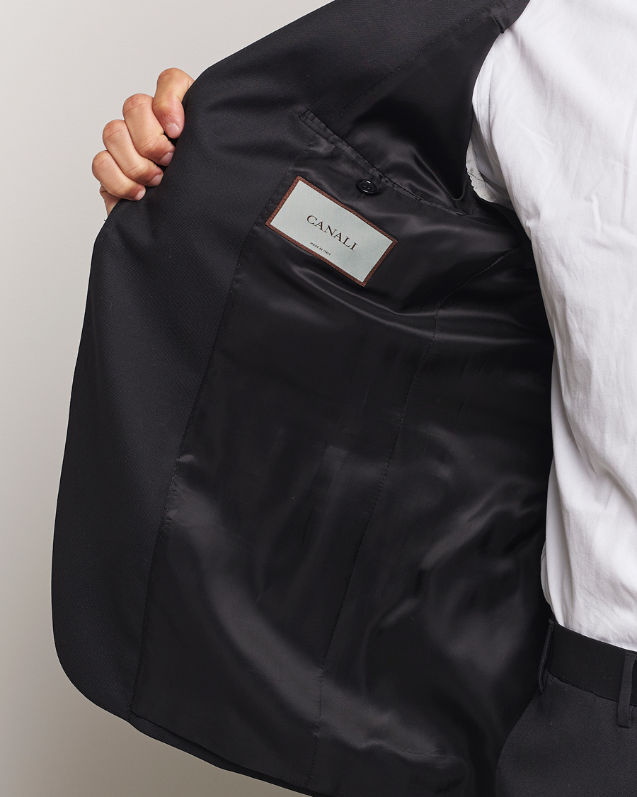 Homme | Costumes | Canali | Super 130s Wool Capri Suit Black