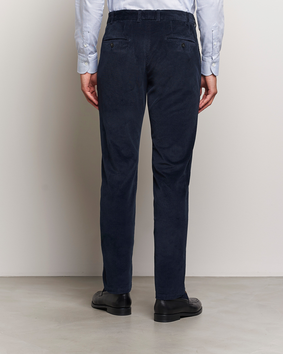 Homme | Pantalons | Canali | Slim Fit Corduroy Trousers Navy
