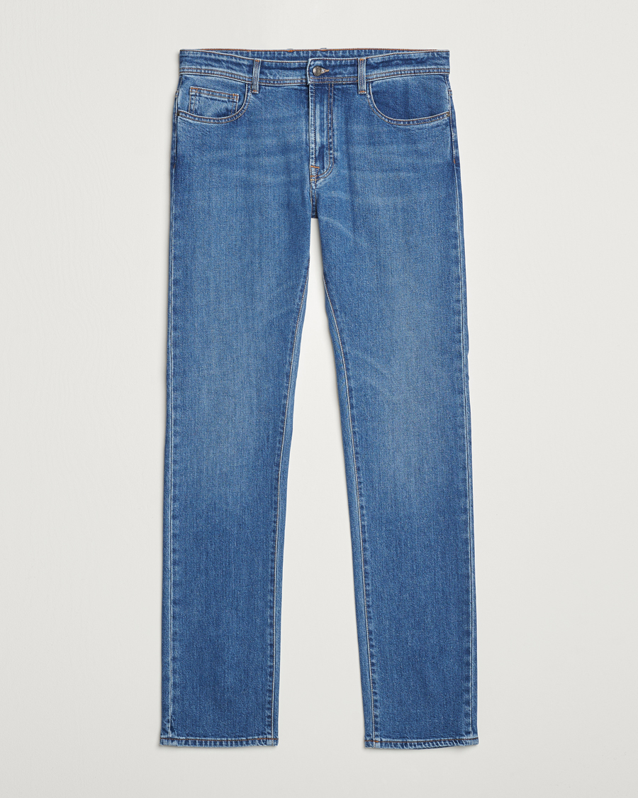 Homme | Jeans | Canali | Slim Fit Stretch Denim Dark Blue Wash