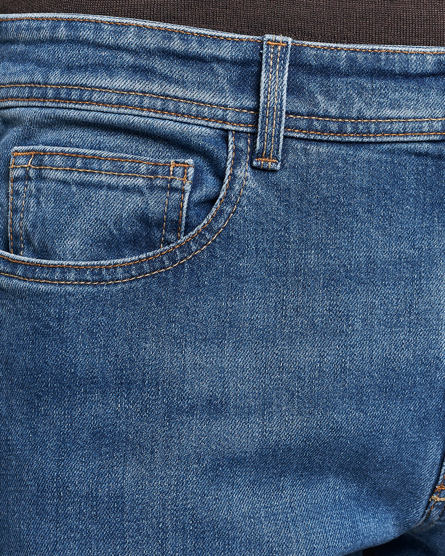 Homme | Jeans | Canali | Slim Fit Stretch Denim Dark Blue Wash