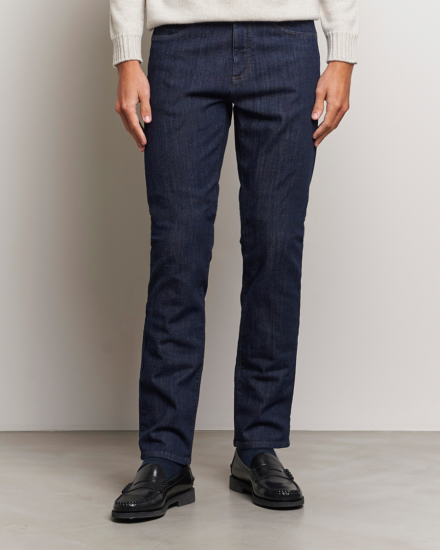 Homme | Jeans | Canali | Slim Fit Stretch Denim Dark Rinse