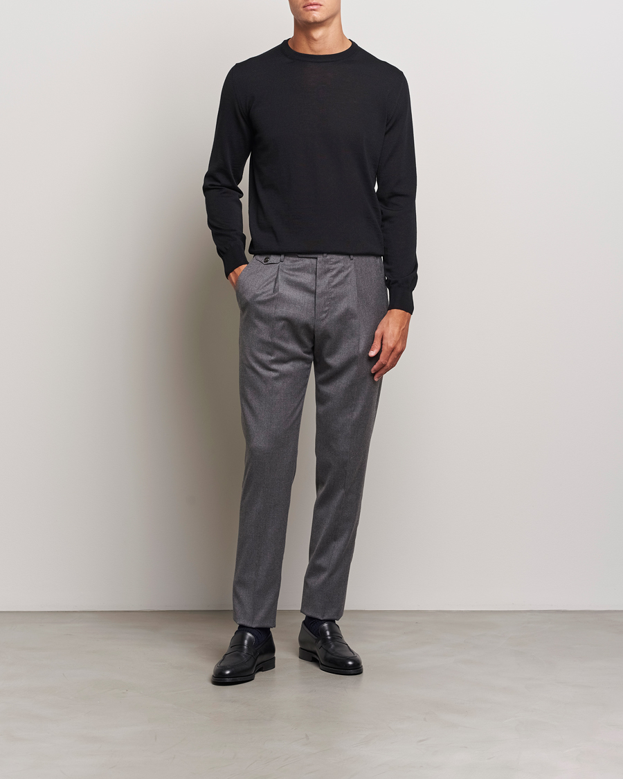 Homme | Pulls Et Tricots | Canali | Merino Wool Crew Neck Black