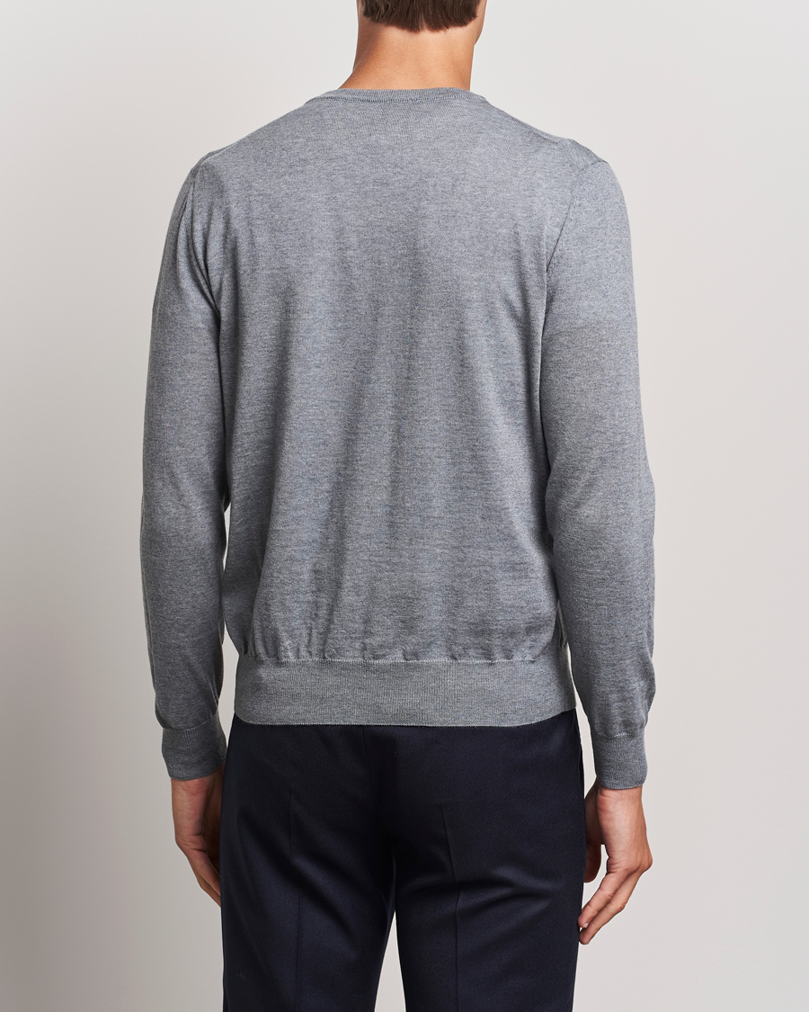 Homme | Pulls Et Tricots | Canali | Merino Wool V-Neck Light Grey