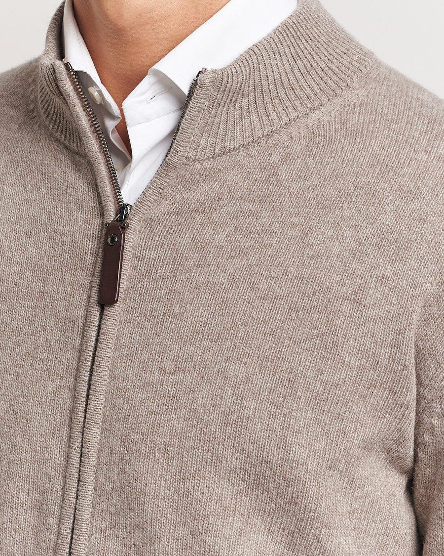 Homme | Pulls Et Tricots | Canali | Wool/Cashmere Full Zip Sweater Beige
