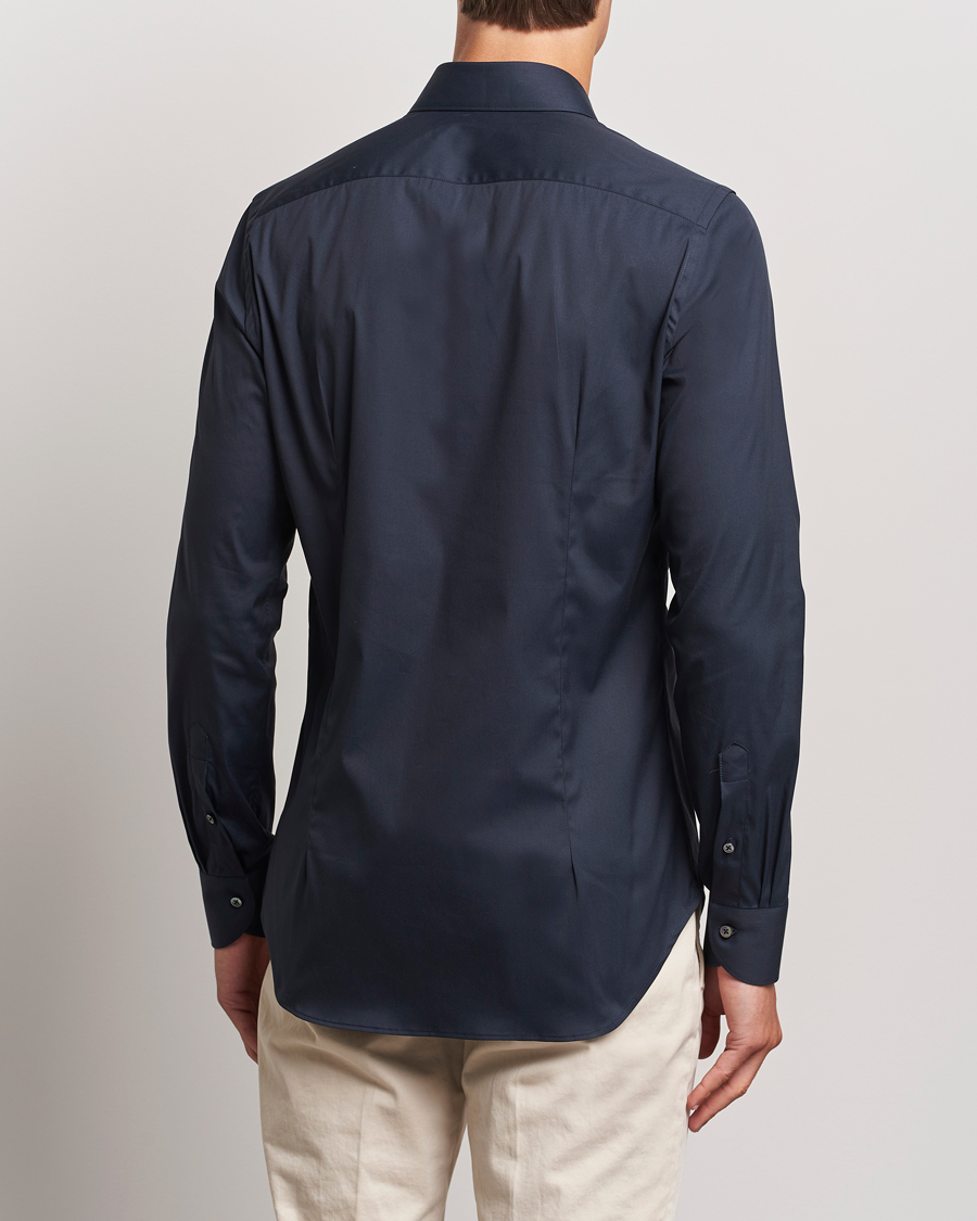 Homme | Chemises | Canali | Slim Fit Cotton/Stretch Shirt Navy