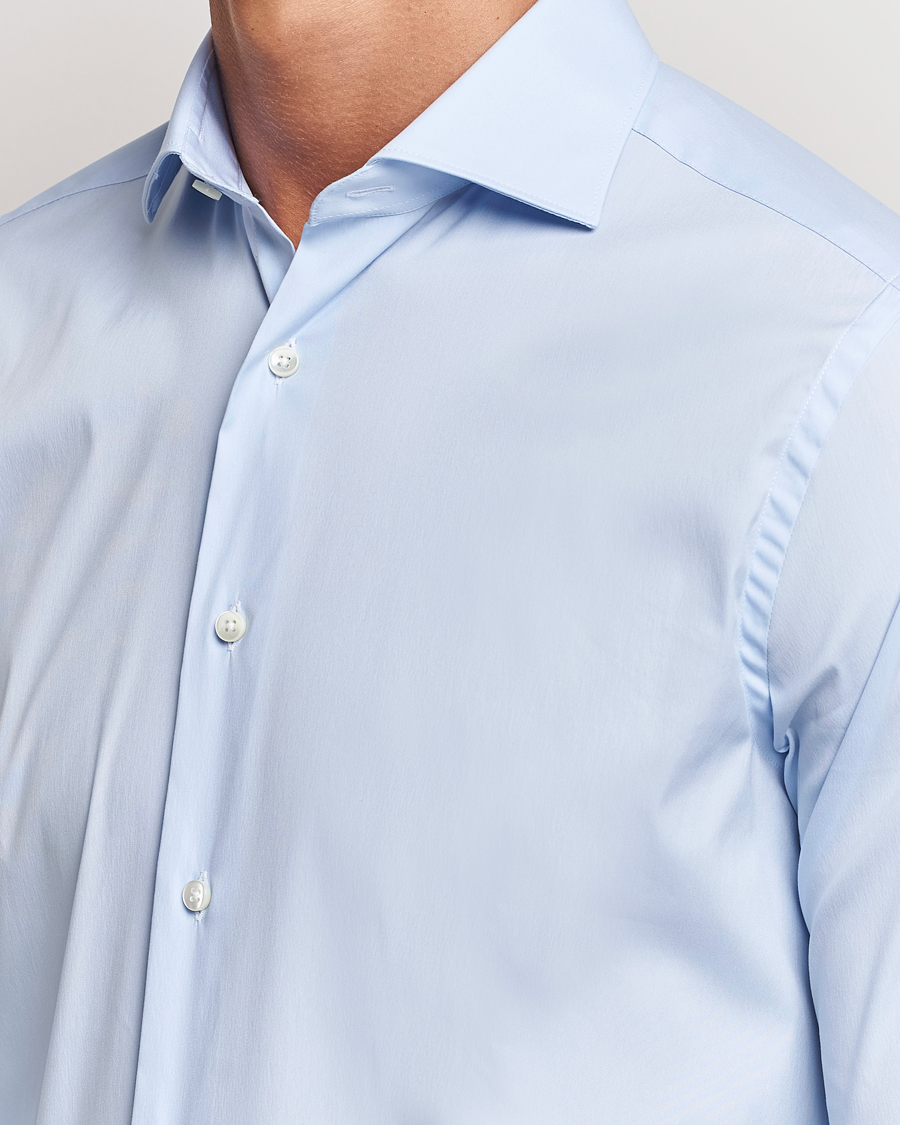 Homme | Chemises | Canali | Slim Fit Cotton/Stretch Shirt Light Blue