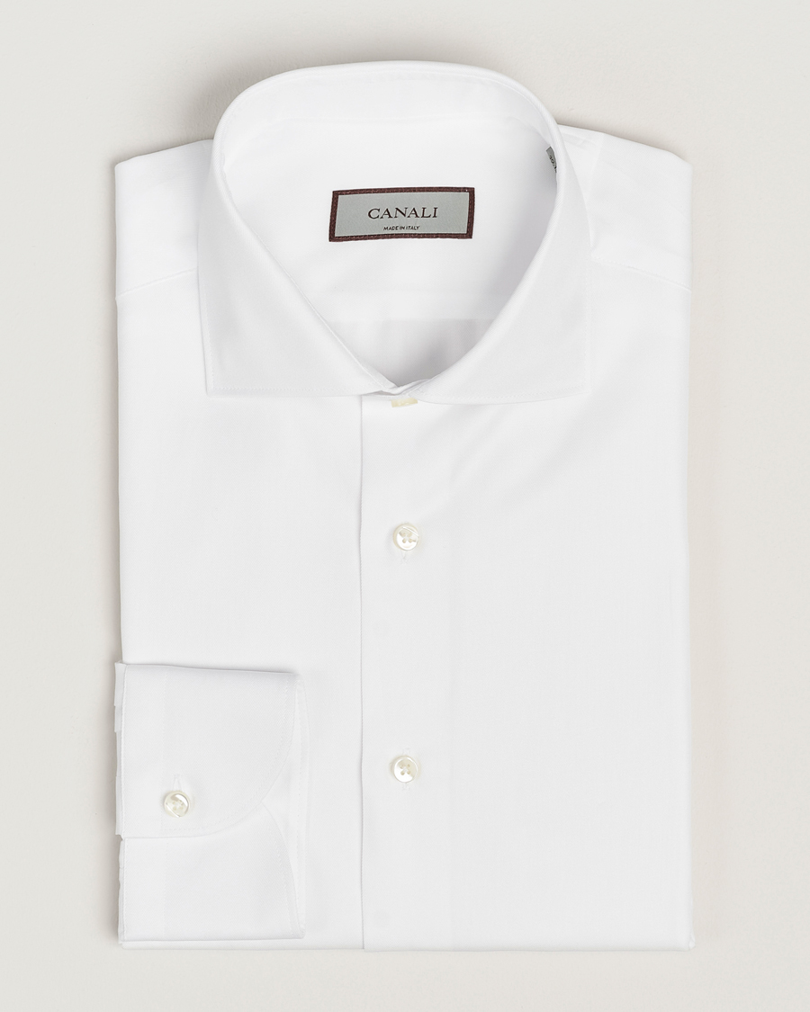 Homme | Chemises | Canali | Slim Fit Cotton Shirt White