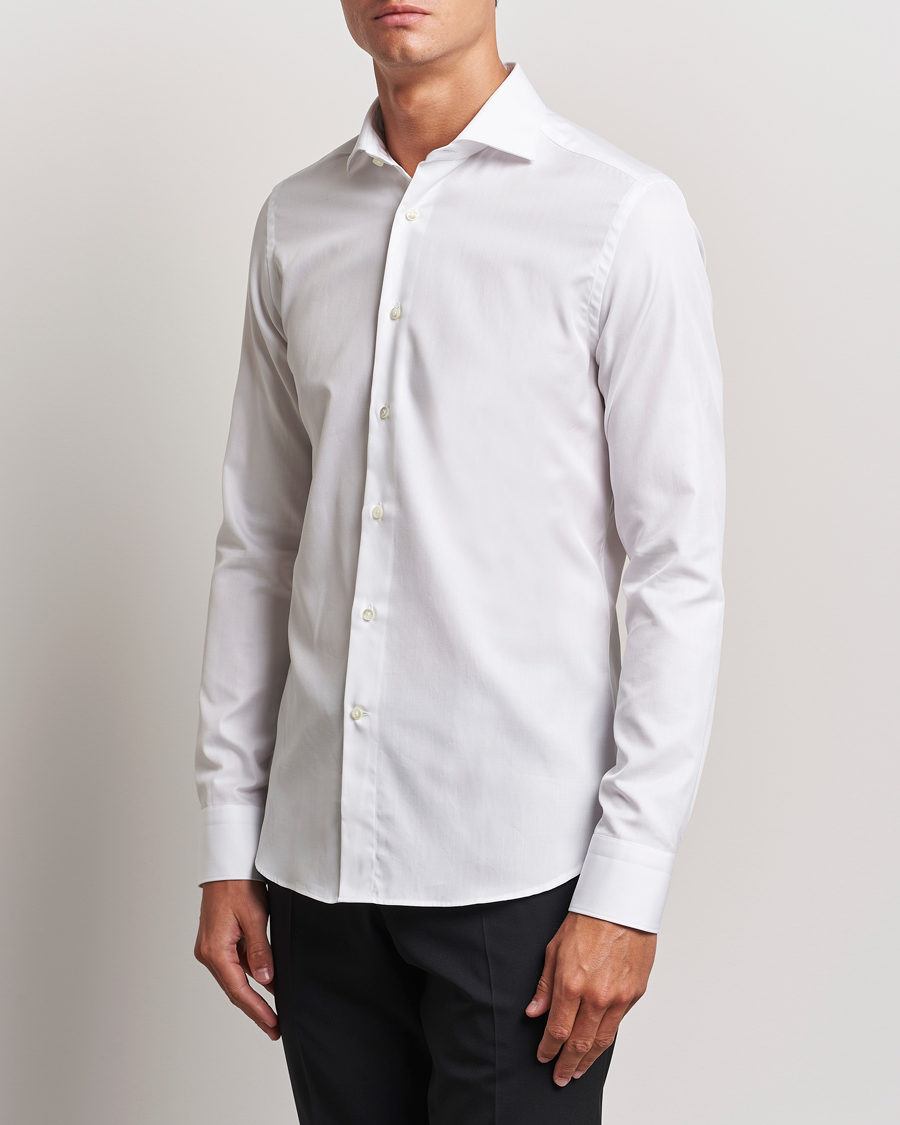 Homme | Chemises | Canali | Slim Fit Cotton Shirt White