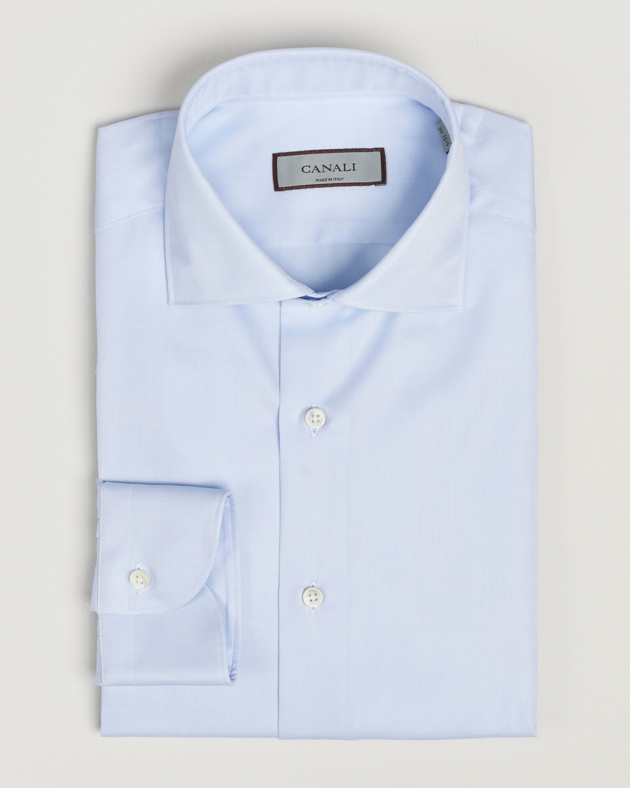 Homme | Chemises | Canali | Classic Slim Fit Shirt Light Blue