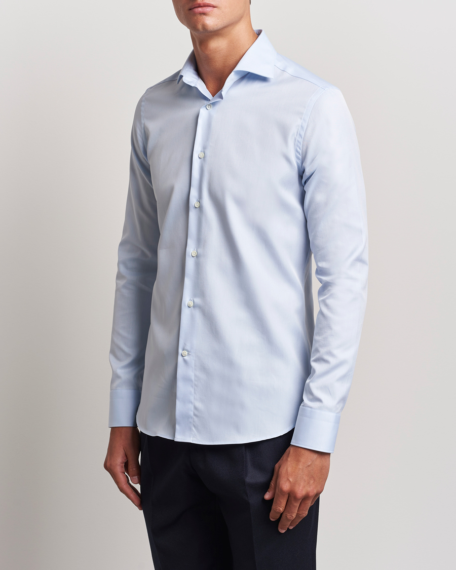 Homme | Chemises | Canali | Classic Slim Fit Shirt Light Blue