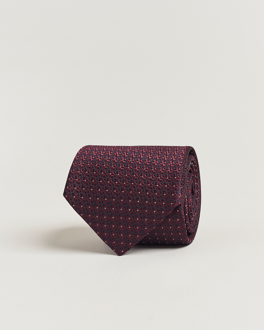 Homme | Canali Jacquard Silk Tie Burgundy | Canali | Jacquard Silk Tie Burgundy