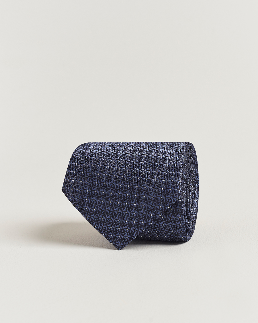 Homme | Canali Jacquard Silk Tie Navy | Canali | Jacquard Silk Tie Navy