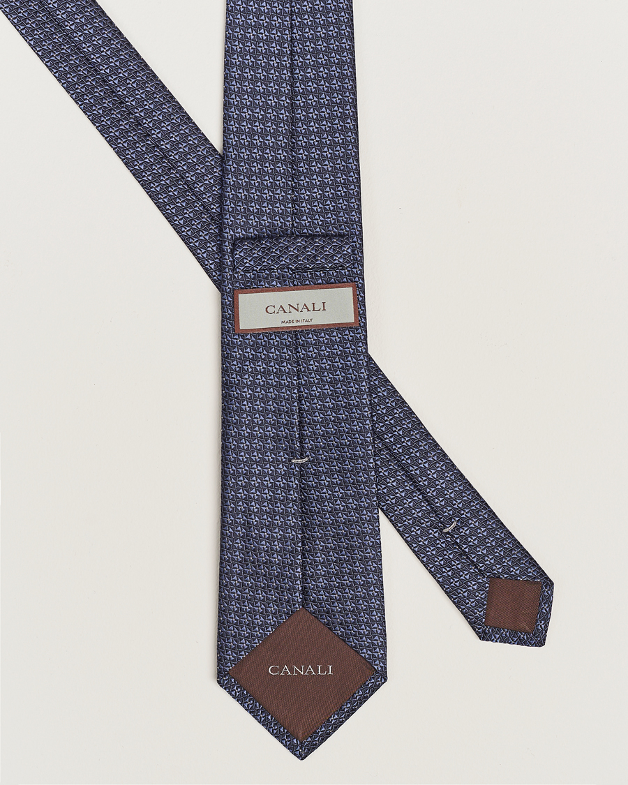 Homme | Canali Jacquard Silk Tie Navy | Canali | Jacquard Silk Tie Navy