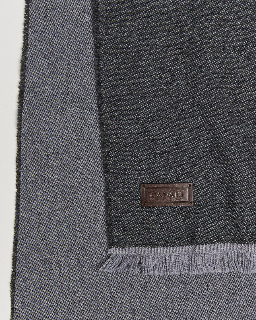Homme | Canali Wool/Cashmere Scarf Grey Melange | Canali | Wool/Cashmere Scarf Grey Melange