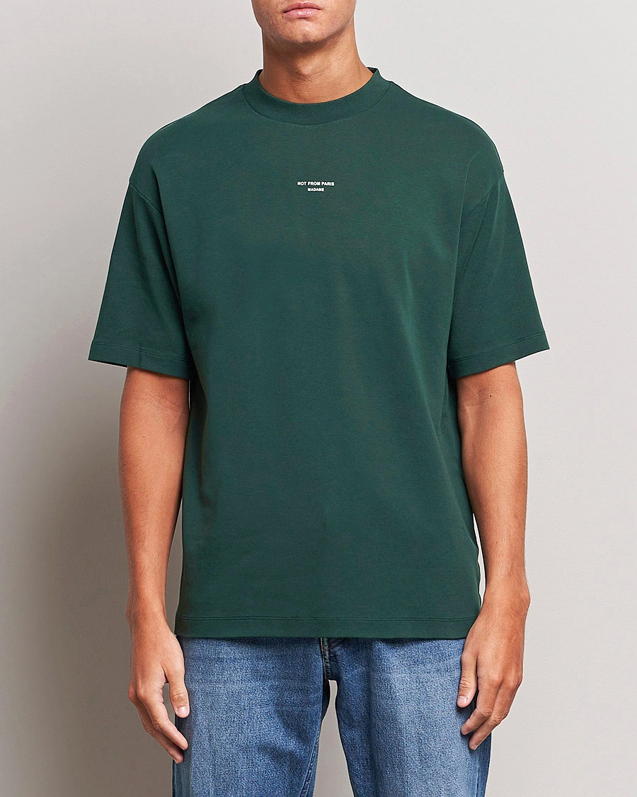 Homme | T-shirts | Drôle de Monsieur | Classic Slogan T-Shirt Dark Green