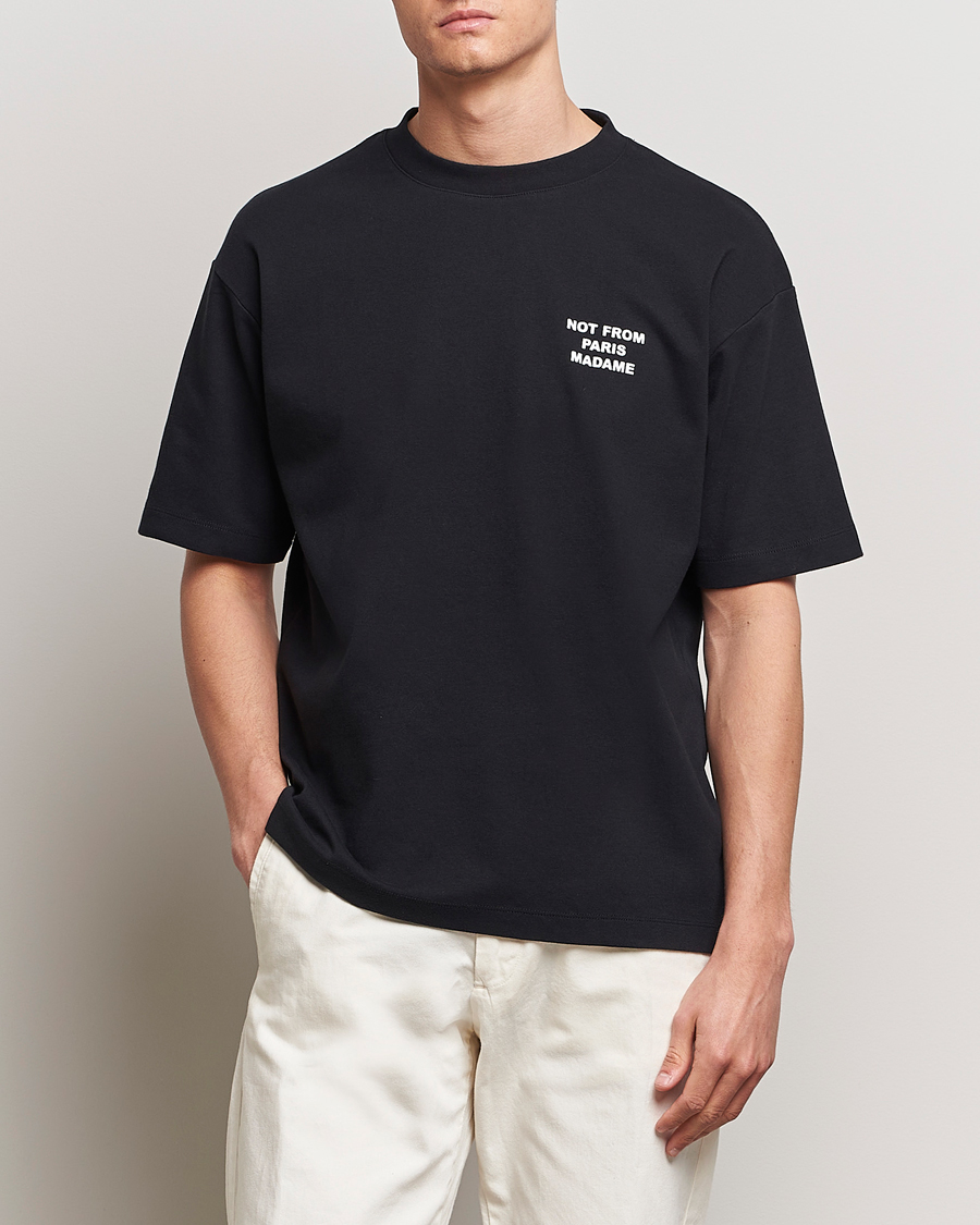 Homme | T-Shirts Noirs | Drôle de Monsieur | Slogan T-Shirt Black