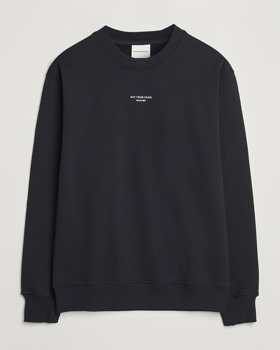 Homme | Pulls Et Tricots | Drôle de Monsieur | Classic Slogan Sweatshirt Black