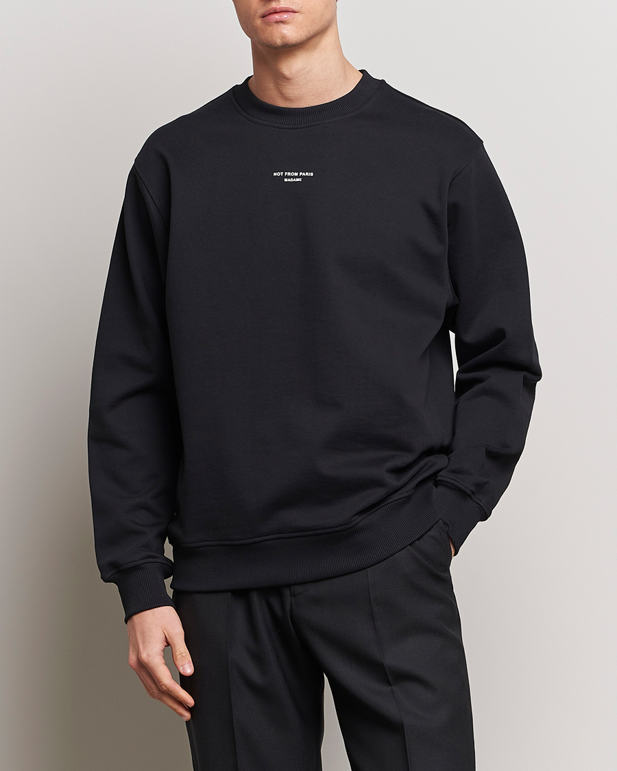 Homme | Sweat-Shirts | Drôle de Monsieur | Classic Slogan Sweatshirt Black