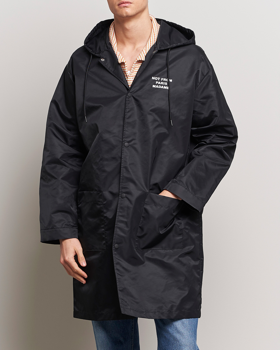 Homme | Manteaux Et Vestes | Drôle de Monsieur | La Parka Slogan Coat Black
