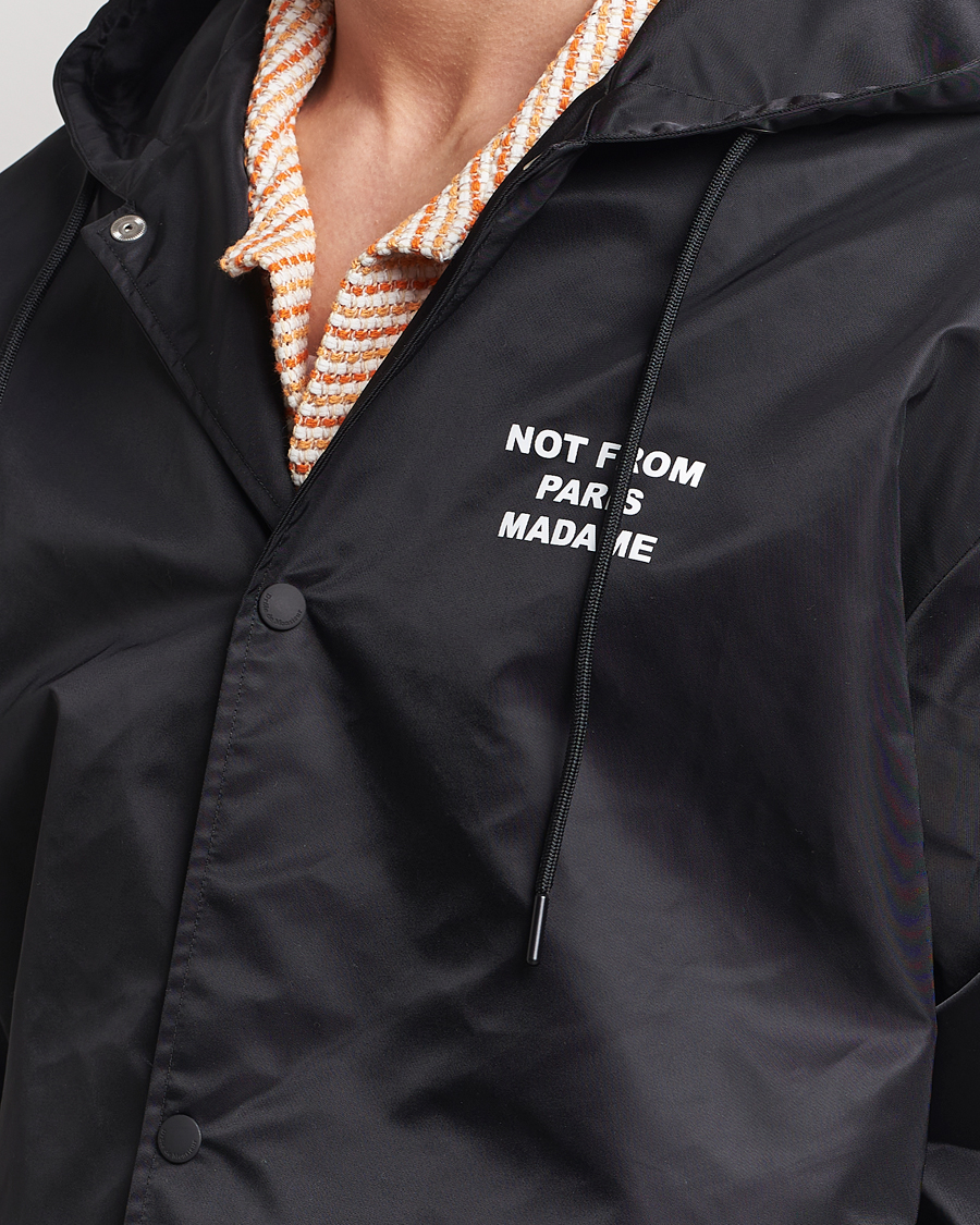 Homme | Manteaux Et Vestes | Drôle de Monsieur | La Parka Slogan Coat Black