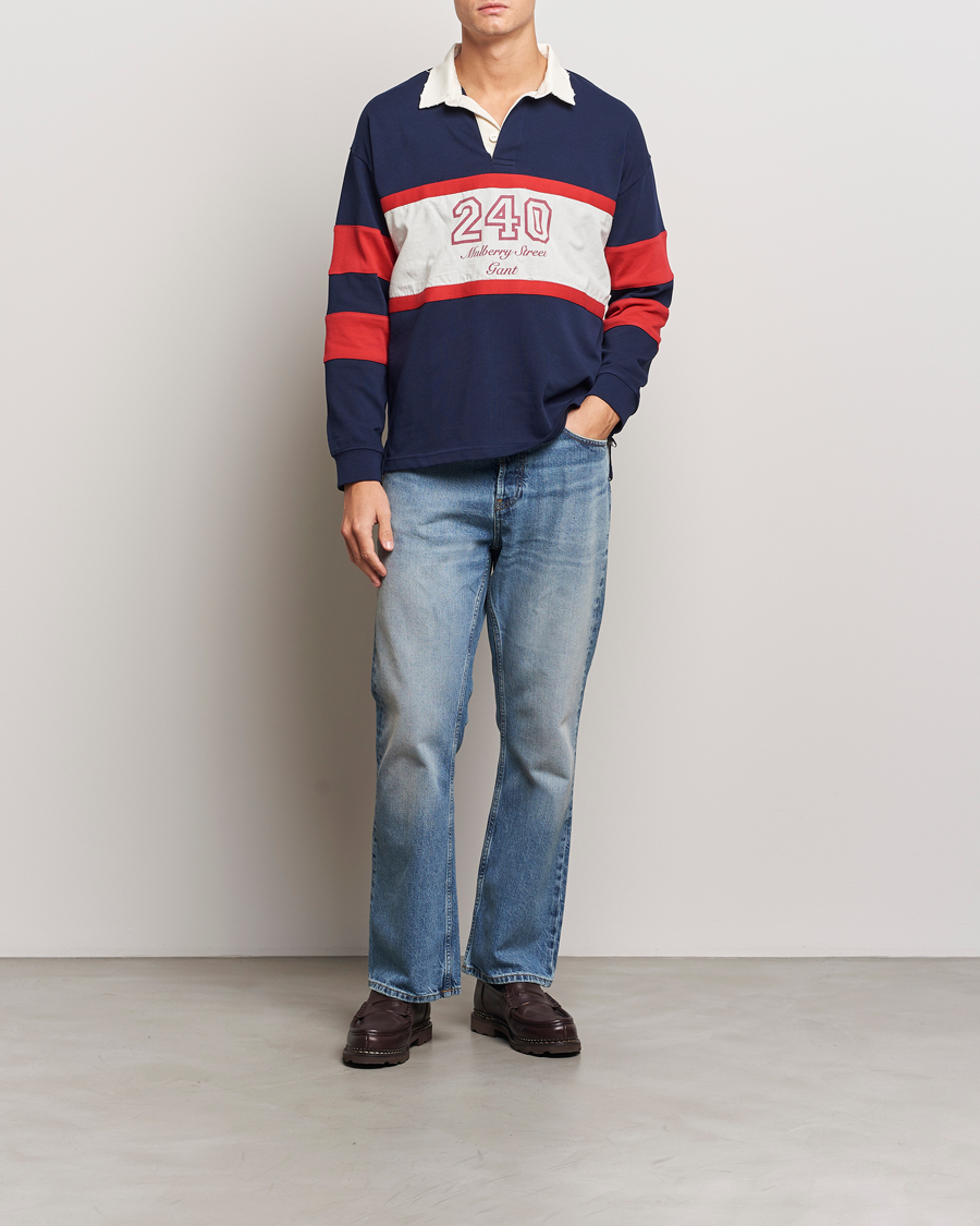 Homme | Jeans | GANT 240 Mulberry Street | Bootcut Jeans Mid Blue Vintage