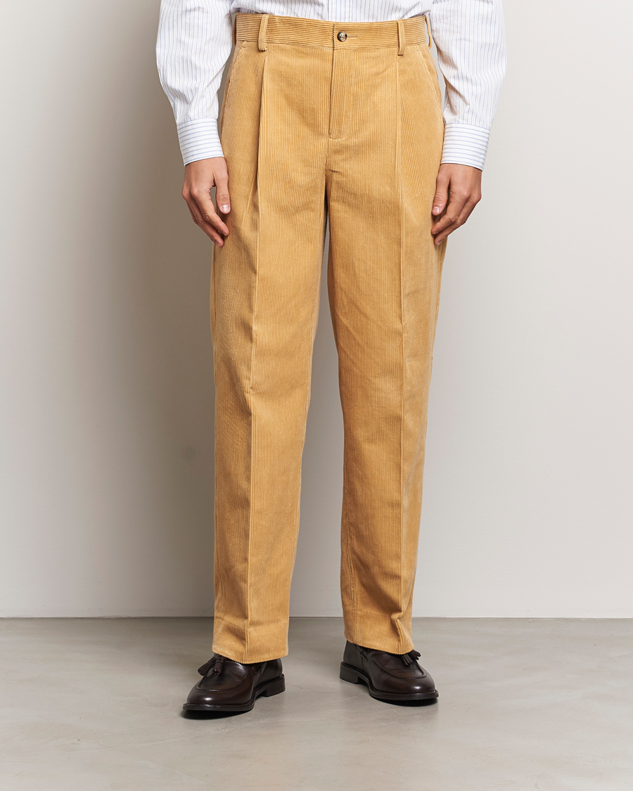 Homme | Pantalons | GANT 240 Mulberry Street | Corduroy Pants Mustard Grain