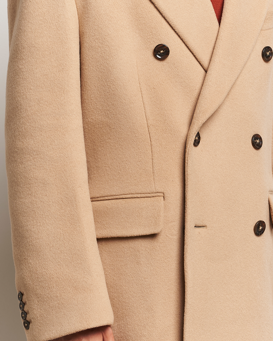 Homme | Manteaux Et Vestes | GANT 240 Mulberry Street | Double Breasted Wool Coat Mustard Beige