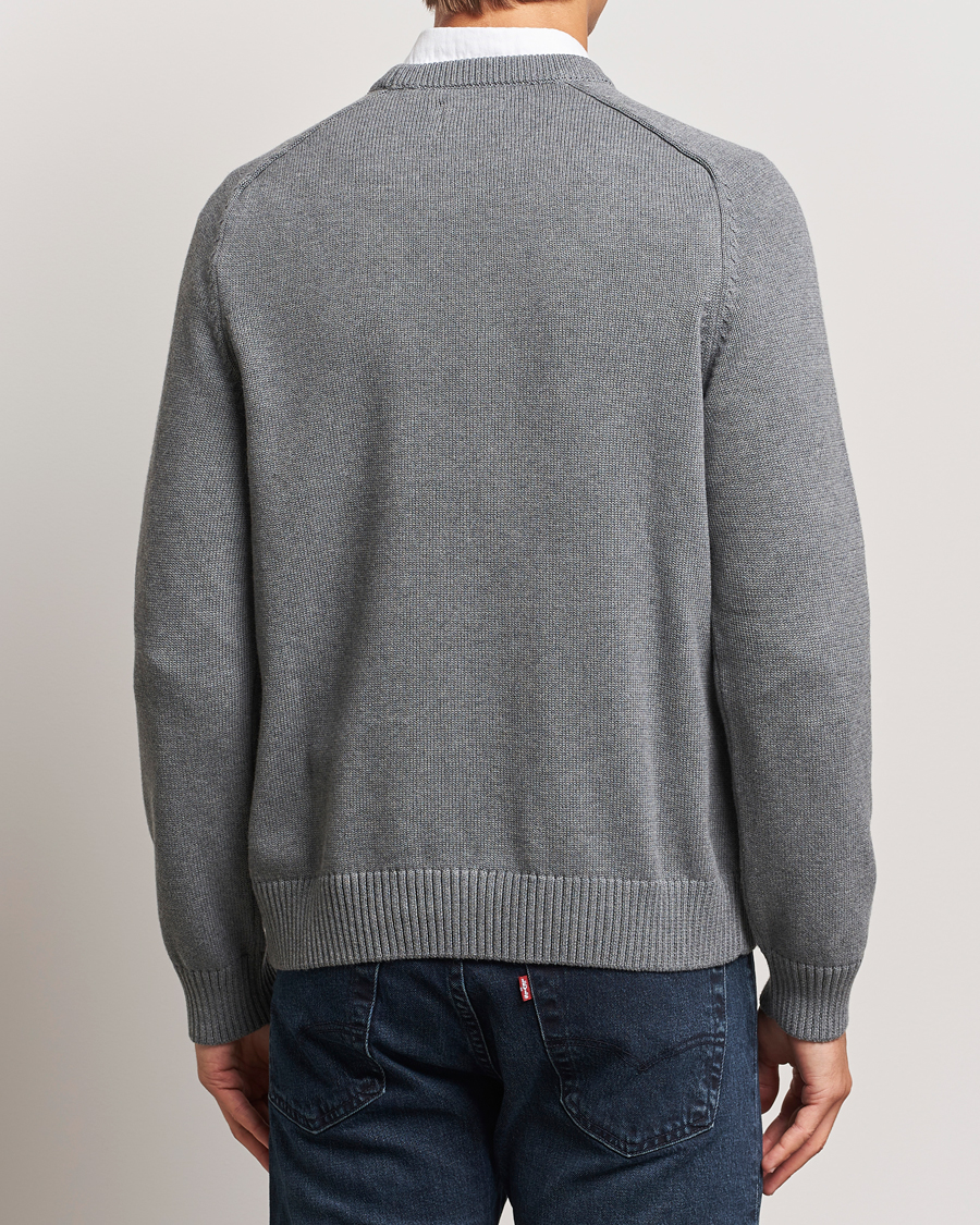 Homme | Pulls Et Tricots | GANT | Casual Cotton Saddle C-neck Dark Grey Melange