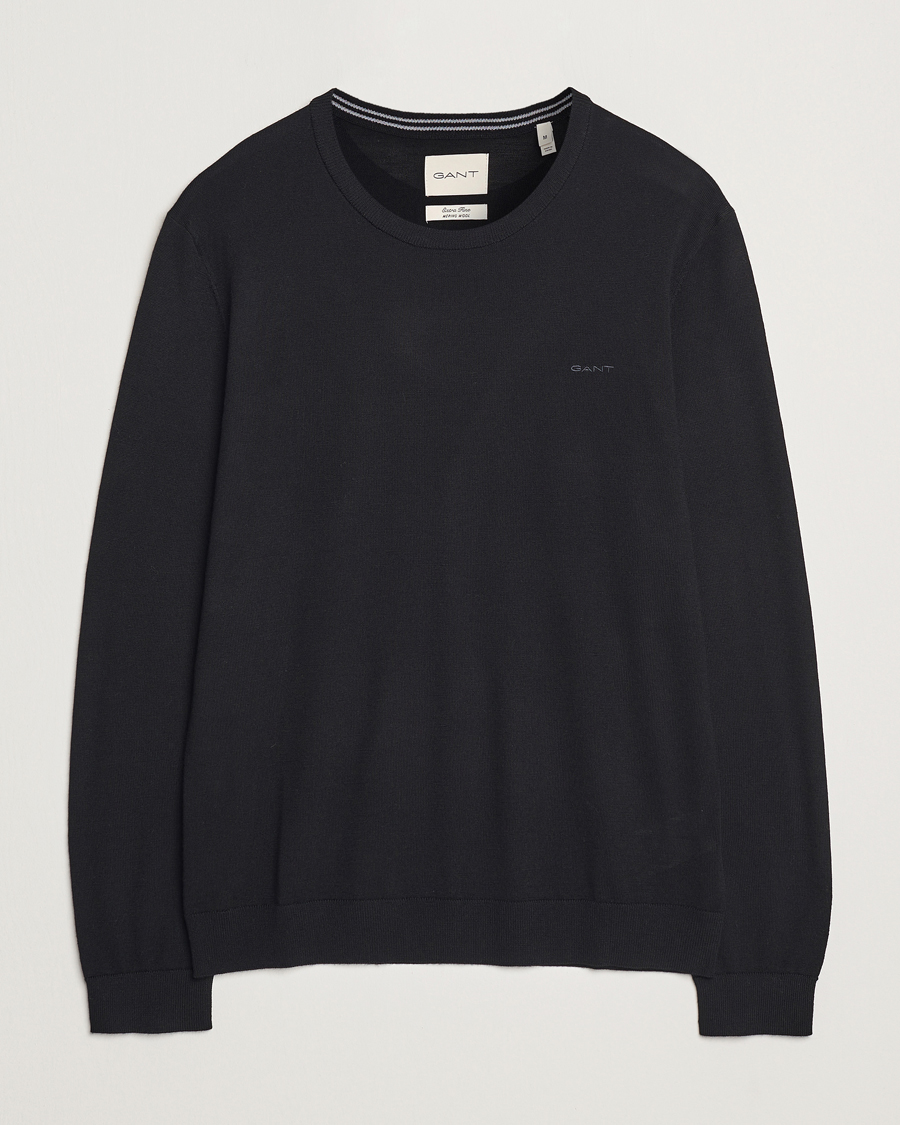 Homme | Pulls Et Tricots | GANT | Extrafine Merino Wool C-Neck Black