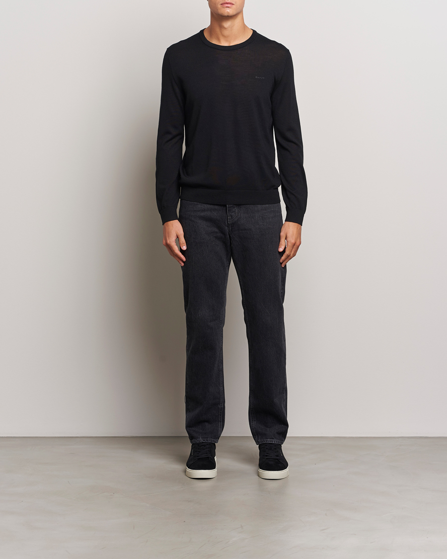 Homme | Pulls Et Tricots | GANT | Extrafine Merino Wool C-Neck Black