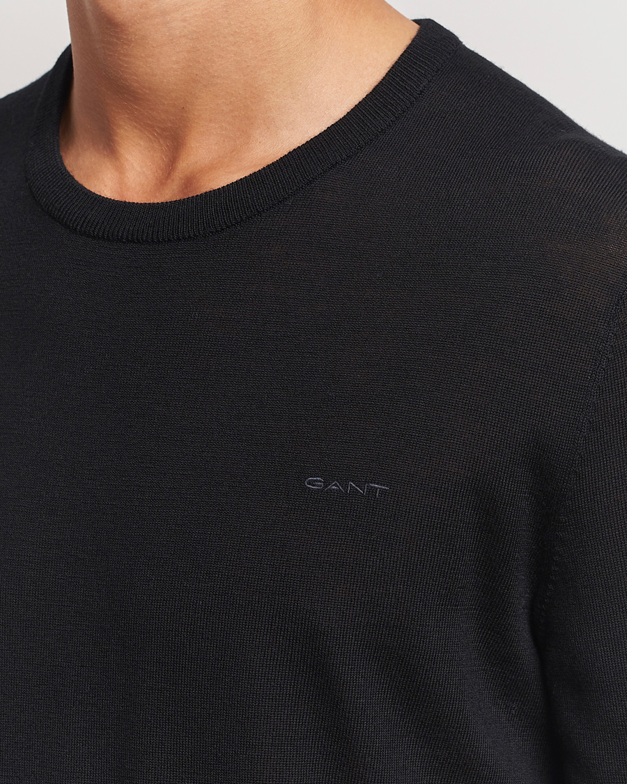 Homme | Pulls Et Tricots | GANT | Extrafine Merino Wool C-Neck Black