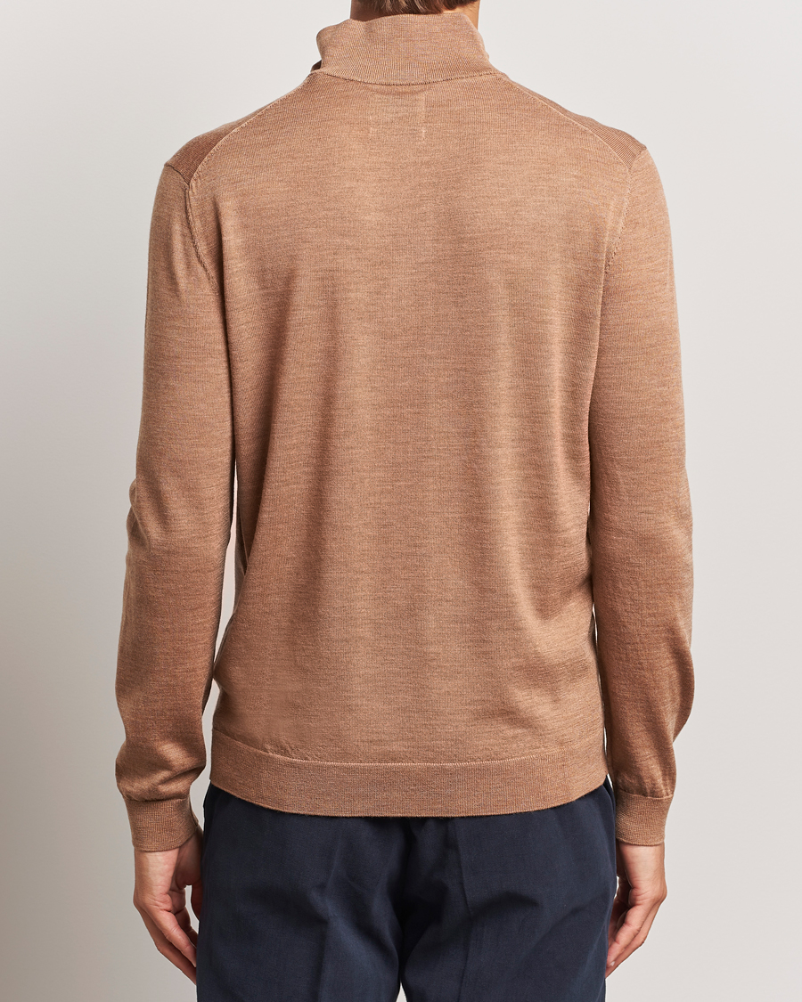 Homme | Pulls Et Tricots | GANT | Extrafine Merino Wool Half Zip Dk Sand Melange
