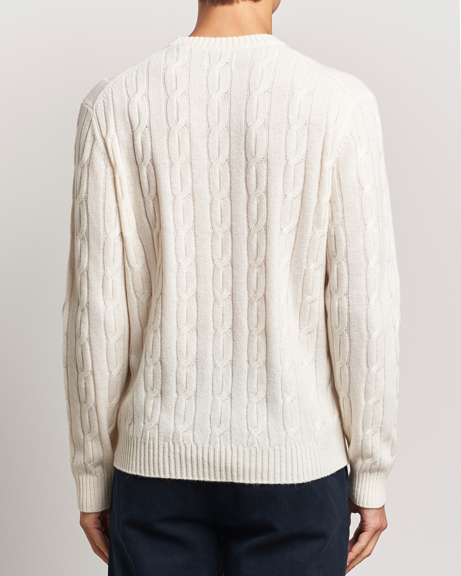 Homme | Pulls Et Tricots | GANT | Lambswool Cable C-Neck Cream
