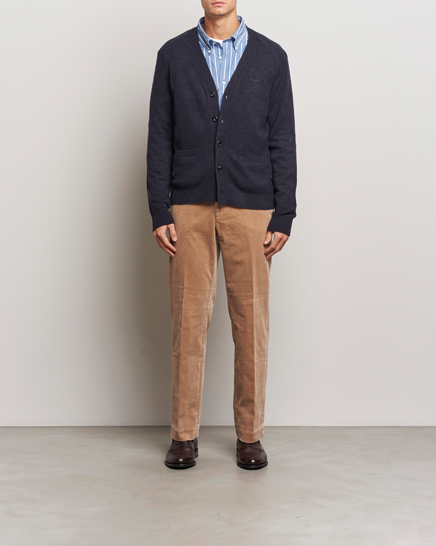 Homme | Pulls Et Tricots | GANT | Wool Blend Cardigan Dark Navy Melange